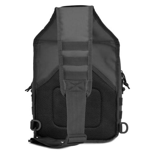REEBOW GEAR Tactical Sling Bag Single Shoulder Every Day Carry Backpack - color: Style 07 Black