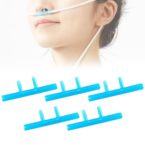 Nasal Oxygen Cannula, Med Standard Tubing Connector Silicone, 5 PCS (Larege Size)