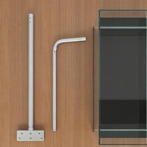2pcs Aquarium Light Riser Stand, Heavy Duty Aluminium Alloy Bracket Holder for Fish Tank Landscape Lighting, Fits Aquariums with Glass Rim Under 20mm