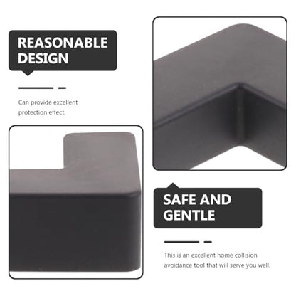 Toyvian 6pcs Silicone Corner Protectors Safety Bumpers for Fish Tank and Pet Carrier Edges, Medium Black Anti-Collision Guards for Aquarium and Furniture Childproofing