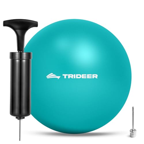 Trideer Pilates Ball - 7-8 inch with Pump, Small Core Ball for Yoga, Barre, Physical Therapy - color: ‎Turkis