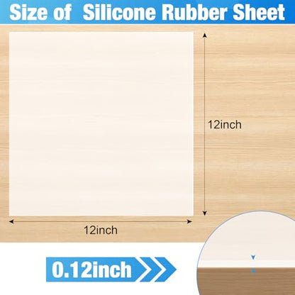 Translucent Silicone Rubber Sheet (Translucent, 12" W x 12" L x 1/8" Thick)