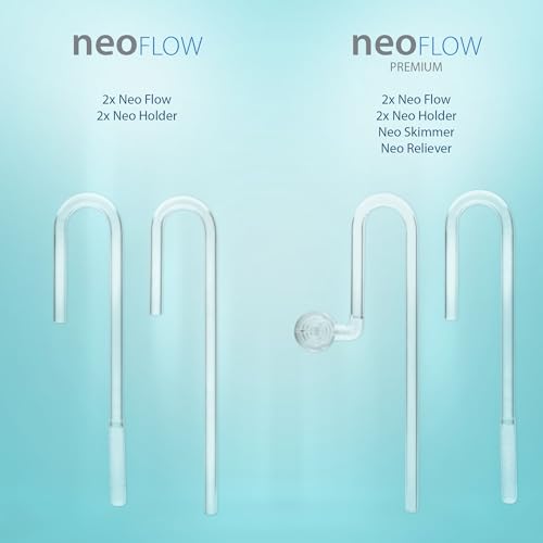Aquario Neo Flow - Freshwater Aquarium Lily Pipes for Planted Aquarium Canister Filters, Cuttable, Adjustable, Modular Fish Tank Lilys, Non-Suction Cup - Large, 17mm OD for/fits 5/8"(16/22) Tubing