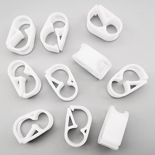 10PCS Flow Control Hose Clamp Unadjustable Shut Off Plastic Tubing Clip Laboratory Pinch Valve Syphon Pipe Holder - size: for tube OD 3/16''-5/16'' (5-8mm)