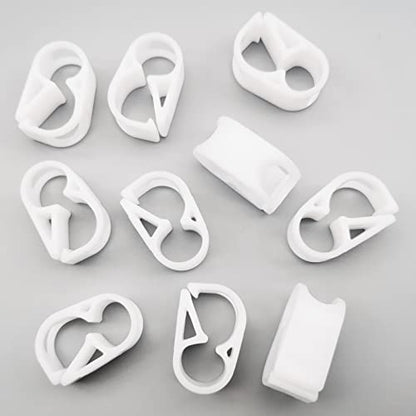 10PCS Flow Control Hose Clamp Unadjustable Shut Off Plastic Tubing Clip Laboratory Pinch Valve Syphon Pipe Holder - size: for tube OD 3/16''-5/16'' (5-8mm)