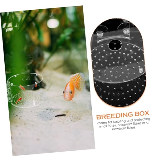 balacoo Fish Breeding Box Floating Cover Isolation Tank for Fry Aquarium Nursery Transparent Design Prevents Predation Safe for Fish Breeding