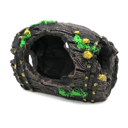 Broken Wine Barrel Aquarium Decorations Resin Caves Hide Hut Fish Tank Ornaments for Home Office Fish Tank Decor