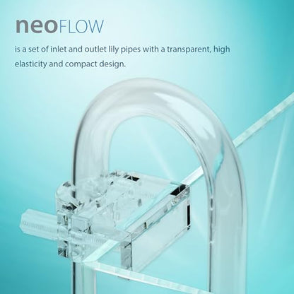 Aquario Neo Flow - Freshwater Aquarium Lily Pipes for Planted Aquarium Canister Filters, Cuttable, Adjustable, Modular Fish Tank Lilys, Non-Suction Cup - Large, 17mm OD for/fits 5/8"(16/22) Tubing