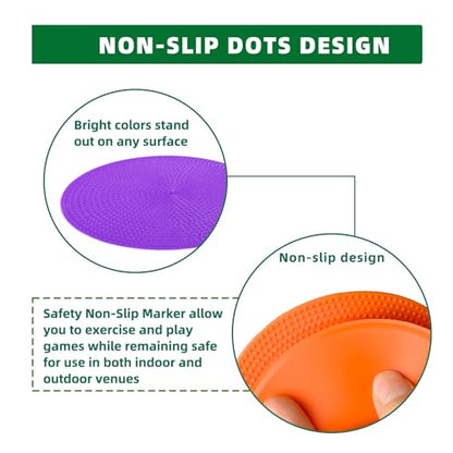 Rubber Spots Spot Markers 4 Inch & 9 Inch Multicolor Floor Dots - style: 9inch 18pcs