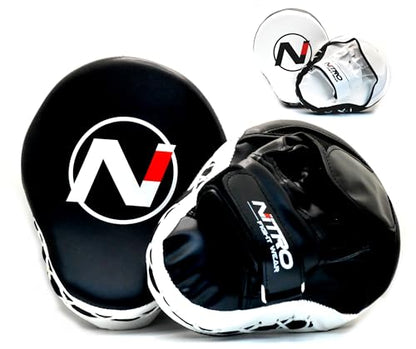 Focus Mitts | Boxing & Muay Thai Punching Pads | Kickboxing & MMA Training Punch Shield - color: Black