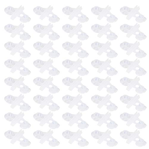 40PCS PVC Aquarium Fish Tank Suction Cup Separating Board Divider Support Clip White Black 6.5x5.3cm (White) - color: White