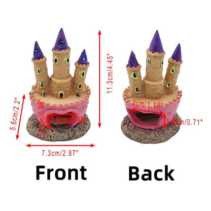 Aquarium Castle Decor with Artificial Starfish & Coral, Pink Fish Tank Accessories for Aquascape Enthusiasts, Sand Table DIY