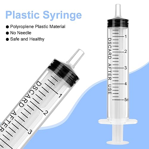 OFFCUP 10 Packs Plastic Syringes, 5 ml Syringe for Liquid Ndividually Sealed Syringes Without Needles for Oral Syringe Baby Medicine Syringe Colostrum Collector Syringes Pet Feeding Needle