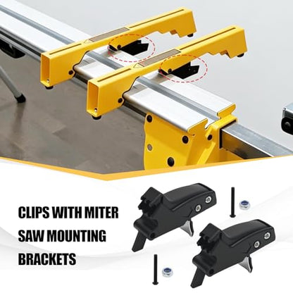1 Set Clips with Miter Saw Mounting Brackets, Replacement for DW7231 Replacement for Heavy Duty Miter Saw Stand DW723 DWX723 DWX724 DW730
