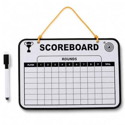 POPETPOP Golf Scorecard Board Erasable Hanging Dry Erase Score Card Boards Reusable with 1 Pen Game Score Keeper for Men Women Golfer, Family