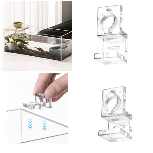 10pcs Aquarium Lid Support Bracket Fish Cover Holder Stand Fishtanks Cover Support Clamp Clips, Suitable for 5mm