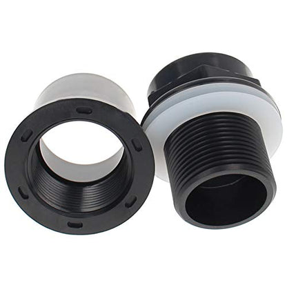 MroMax 40mm/1.57" ID PVC Aquarium Water Pipe Connector Joint Straight Tubes Hose Connector Fish Tanks Accessories 1pcs - size: 1pcs 40mm