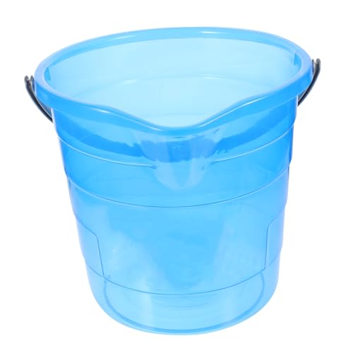 Portable Plastic Water Bucket with Handle Transparent Wash Bucket for Home and Dormitory Use for Storing Water and Cleaning Products