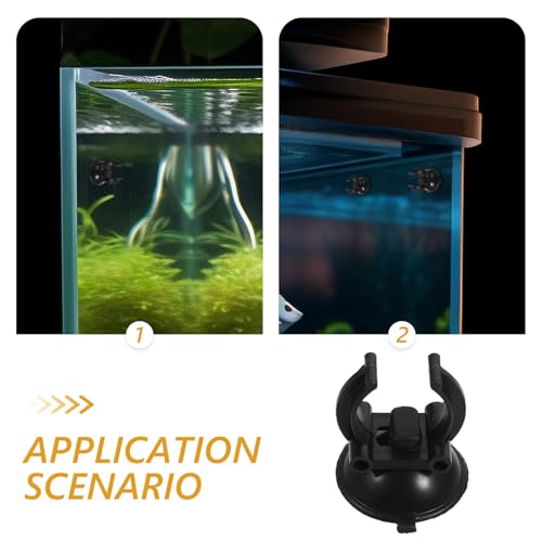 HANABASS 10pcs Aquarium Heating Rod Holders Cup Clips for Fish Tank Light Mounting Aquarium Light Brackets Clip with Suction Cups for Secure Installation of Heating Rods and Lamps Tubing Hose