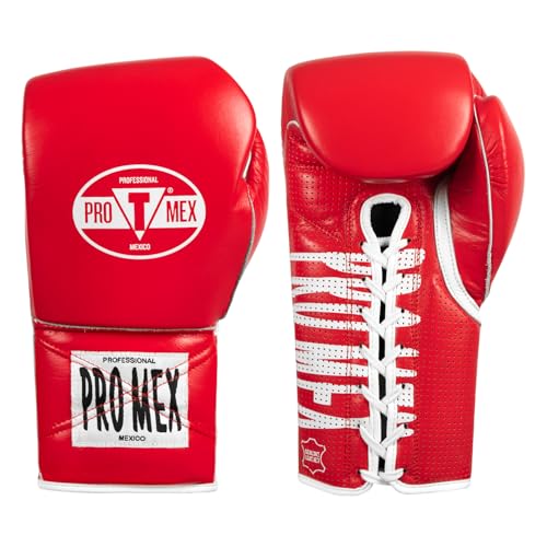 Title Boxing Pro Mex Professional Edge Lace Training/Sparring Boxing Gloves - color: Red, size: 14 oz