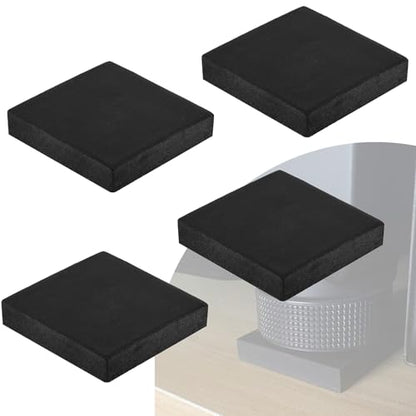 Rubber Blocks Anti-Vibration Hard Pads 2"/ 50mm Square Non-Slip Vibration Damping Mats for HVAC Air Compressor AC Units - 4 PCS 2" x 2" x 0.4" (10mm TH) - size: 0.4"/ 10mm Thickness