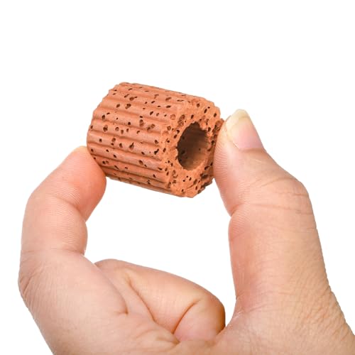 50 Pcs Aquatic Water Plant Fixed Rings, Ceramic Aquarium Plant Holder Weights Aquarium Landscape Cultivation Fixed Cup Pottery Plants Pot Gravity Ring for Fish Tank Accessories