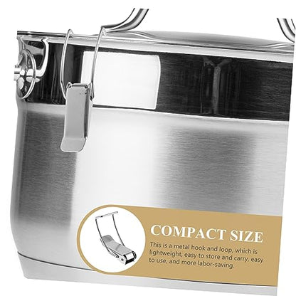 PRETYZOOM 10pcs Rustless Lightweight Pot Lid Hook Buckle Clip Versatile for Kitchen Camping Hiking Random Color