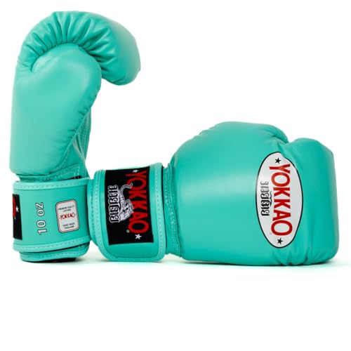YOKKAO Matrix Muay Thai Boxing Gloves | Premium Leather Training and Sparring Gloves for Men and Women | Winning Boxing Gloves | Punching Gloves - color: Tiffany, size: 18oz