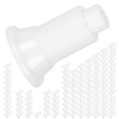 SUNGOOYUE Aquarium Isolation Board Support Feet PVC Divider Holder 100PCS 2cm Outer Dia 1cm Inner Dia 2.8cm Height for Fish Tank Partition Support Stable Placement (White) - color: White