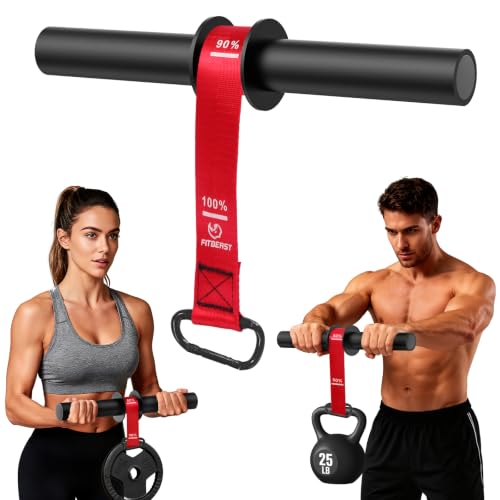 FitBeast Wrist Roller Forearm Exerciser and Forearm Strengthener - color: Red