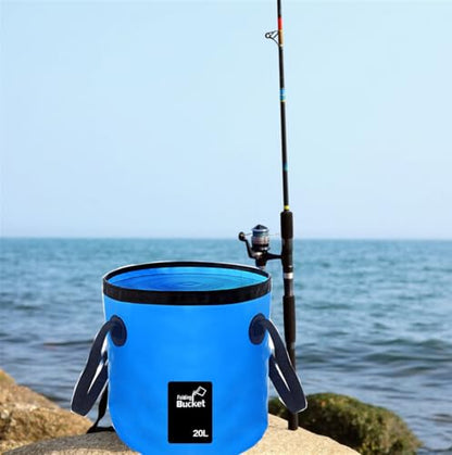 Collapsible Buckets, Camping Water Storage Container 5 Gallon(20L) Portable Folding Bucket Wash Basin