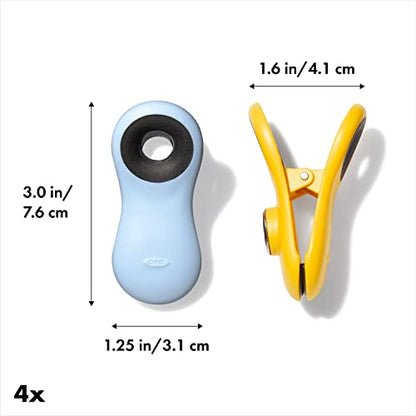 Oxo All Purpose Magnetic Clips, 1 EA - color: Navy Blue/Yellow/Red & Light Blue, size: 4 Piece All-Purpose Set
