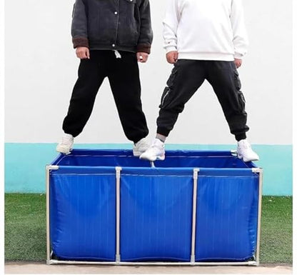 Portable Above Ground Canvas Fish Pond, Temporary Aquaculture Holding Tank for Koi & Turtles, Indoor/Outdoor Water Garden (3m x 1m x 0.7m) - size: 3*1*0.7m