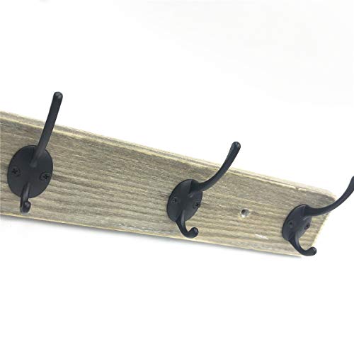 Wall Mounted Coat Rack, Wooden Entryway Vintage Rustic Coat Rack - size: Alloy 4-Hook