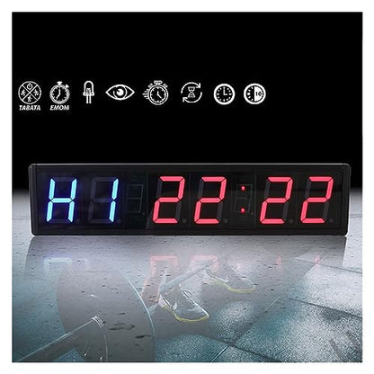 Digital Timer, Sports Timer 3 Inch Aluminum Alloy Interval Gym Boxing Competition Training Timing Group Countdown Stopwatch,for Home Gym(Blue) - size: Blue