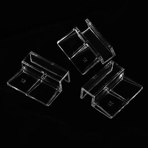 Yctze 20 Pack MultiSized Aquarium Accessory, Acrylic Clip Holder and Glass Cover Support Clamp for Rimless Fish (12mm)
