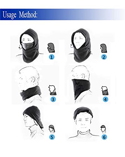 Warm Fleece Balaclava Ski Bike Full Face Mask Neck Warmer Winter Sports Cap - color: Pink+purple