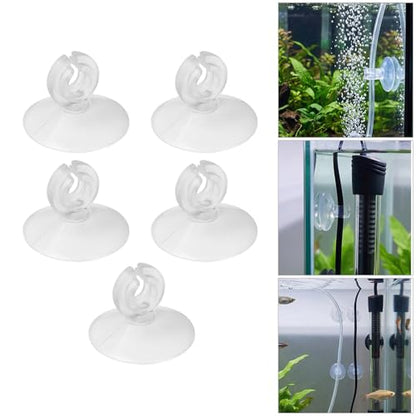 Pack Of 5 Strong PVC Suction Cups Aquarium Clamps For Aquarium Oxygen Tube And Heaters Cable Secure Fixing In Fish Tanks