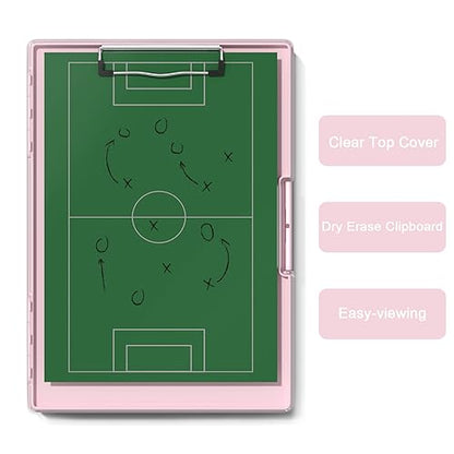 Hongri Clipboard with Storage, Pink 8.5 x 11 Clip Board, Dual Compartmen - color: Pink