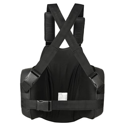 Boxing Body Protector, Chest Rib and Belly Pad for Muay Thai Kickboxing MMA Training, Adjustable Body Shield with Multilayer Shock-Absorbing Foam for Coaches and Sparring Partners