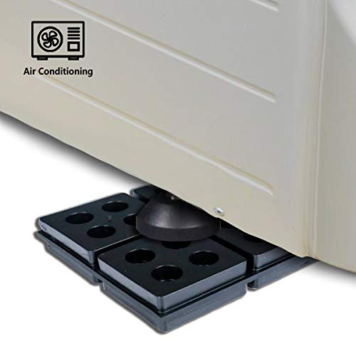 Anti Vibration Rubber Pads, 4" X 4" X 3/4" Heavy Duty Waffle Vibration Isolation Pad for HVAC, Air Compressor, Washer and Dryer, Air Conditioner Units, 4 Pack