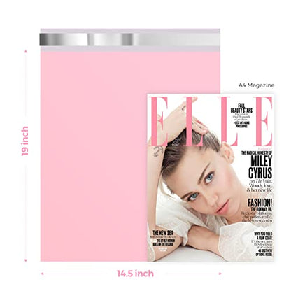 Metronic Poly Mailers 14.5x19 200 Pack, Strong Adhesive Shipping Envelopes for Clothing, Large Shipping Bags for Small Businesses, Waterproof Mailers Poly Bags for Shipping, Packages Bags Light Pink - size: 14.5x19 200PC
