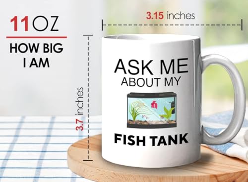 Bubble Hugs Fish Tank Lover Coffee Mug 11oz White - Fish Tank Lovers - Aquarist & Fishkeeping Gift