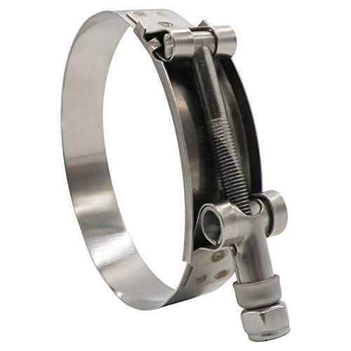 6" T Bolt Hose Clamp Stainless Steel - Working Range 158mm - 166mm for 6" I.D. Hose with 3mm - 6mm Wall Thickness, Roadformer T-bolt Hose Clamps Featured to Provide Reliable Sealing Force, 2 Pack - size: 6" Hose Clamp 158mm - 166mm (6.22" - 6.54")