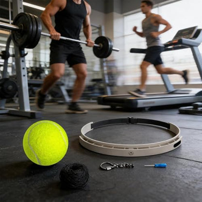 Boxing Ball with Headband Wearable Fitness Equipment - color: tennis