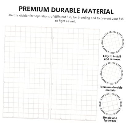 6Pcs Aquarium Divider Mesh Isolation Board Fish Tank Filtering Trays for Fish Breeding Separation Design