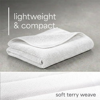 S&T INC. Microfiber Gym Towels, 6 Pack, 16" x 27" - color: White