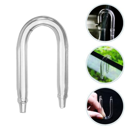 CO2 Diffuser Tube for Aquarium U-Shaped Glass Connecting Pipe 1-Piece CO2 Regulator Connector for Fish Tank Compatible Aquatic Plants and