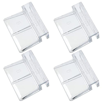 MEETOOT 4pcs Acrylic Fish Tank Bracket - 5mm Aquarium Support Tools, Clear Glass Cover Clip Holder