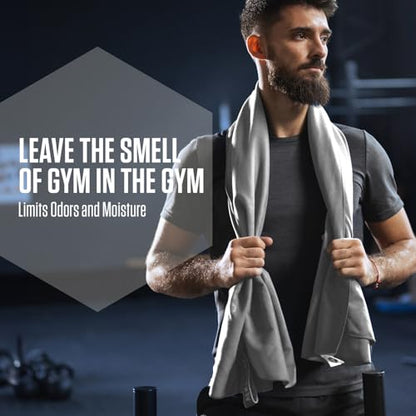 VENTURE 4TH Quick Dry Microfiber Towel for Camping & Gym - Light Gray XL - color: Light Gray, size: 72.00" x 31.50"